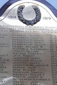 Dalbeattie High School War Memorial.